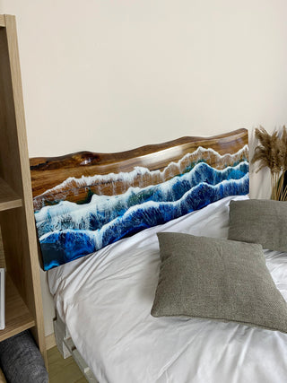 Live Edge Resin Headboard