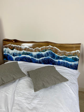 Live Edge Resin Headboard