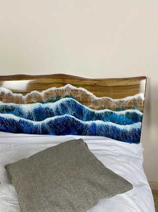 Live Edge Resin Headboard