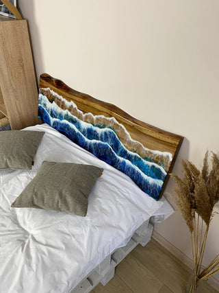 Live Edge Resin Headboard