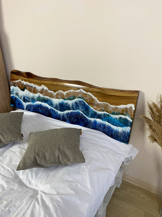 Live Edge Resin Headboard
