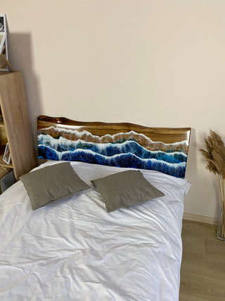 Live Edge Resin Headboard