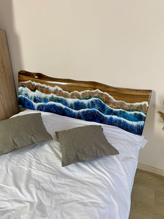 Live Edge Resin Headboard
