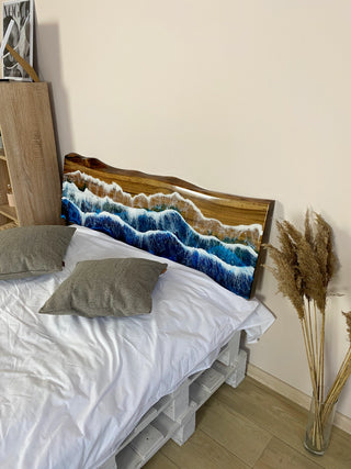 Live Edge Resin Headboard
