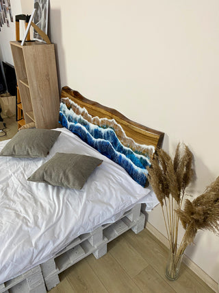 Live Edge Resin Headboard