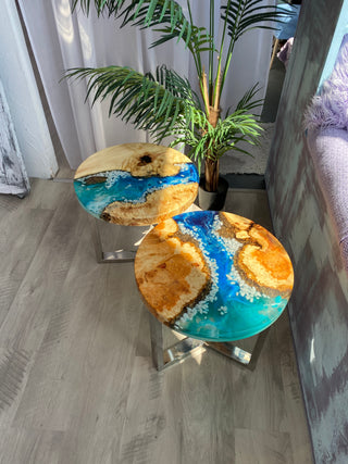 Set of 2 Epoxy Resin Tables