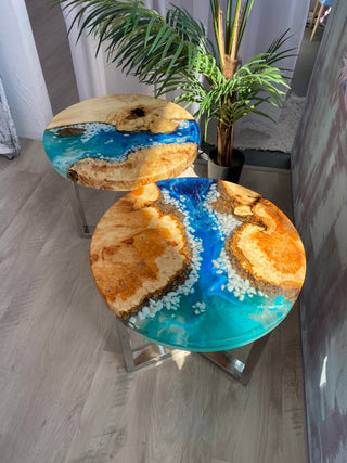 Set of 2 Epoxy Resin Tables