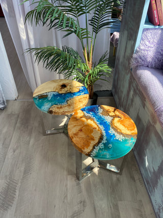 Set of 2 Epoxy Resin Tables
