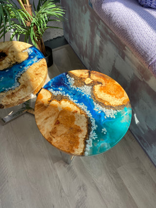 Set of 2 Epoxy Resin Tables