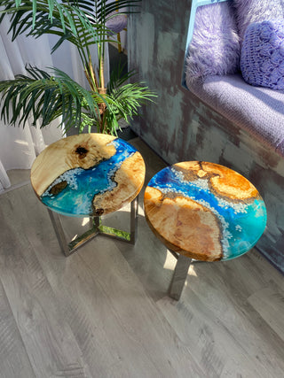 Set of 2 Epoxy Resin Tables