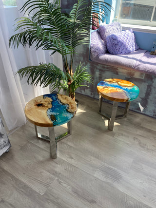 Set of 2 Epoxy Resin Tables