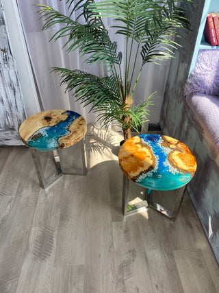 Set of 2 Epoxy Resin Tables