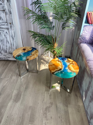 Set of 2 Epoxy Resin Tables