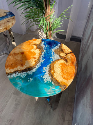 Set of 2 Epoxy Resin Tables
