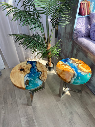 Set of 2 Epoxy Resin Tables
