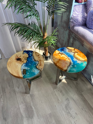 Set of 2 Epoxy Resin Tables