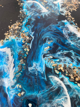 Epoxy River Headboard