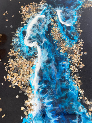 Epoxy River Headboard