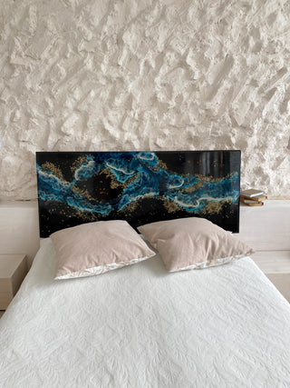 Epoxy River Headboard