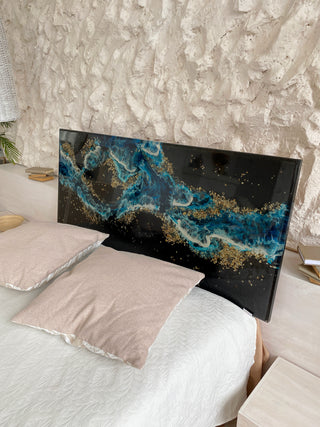 Epoxy River Headboard