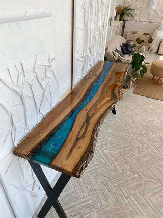Epoxy River Console Table