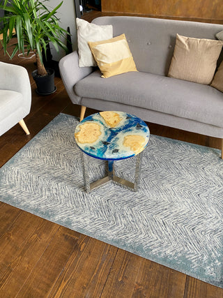 Round Wood Epoxy Table