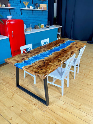 Live Edge Blue River Table
