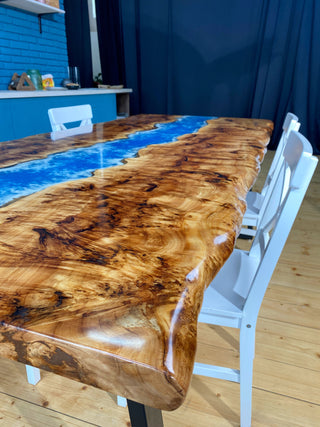 Live Edge Blue River Table
