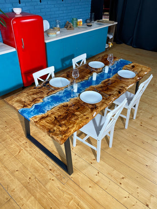 Live Edge Blue River Table