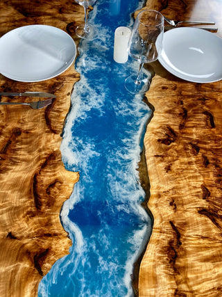 Live Edge Blue River Table