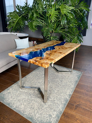 Rectangular Epoxy River Dining Table