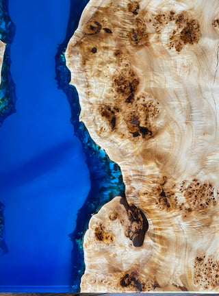 Rectangular Epoxy River Dining Table