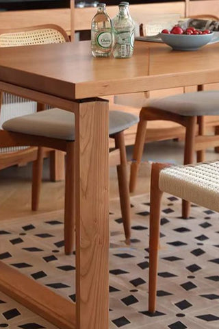 Oak wood rectangular Table Without chairs