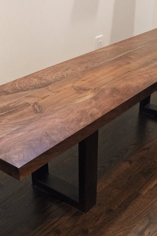 Black Walnut Solid Wood Bench