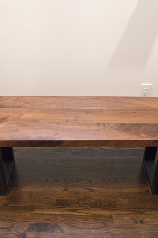Black Walnut Solid Wood Bench