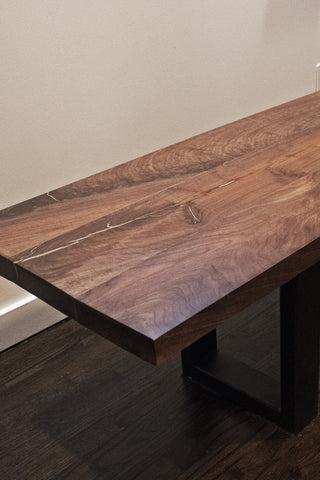 Black Walnut Solid Wood Bench