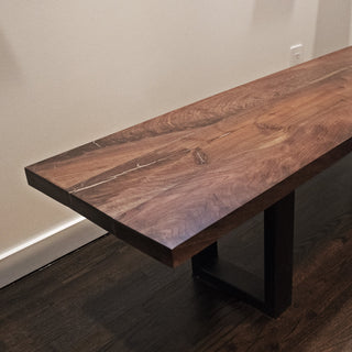 Black Walnut Solid Wood Bench