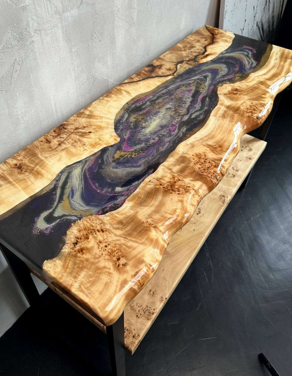 Custom geode table for Steve – ThunderWood Studio