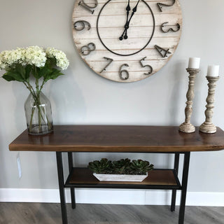 Black Walnut Console Table & Entryway Table live edge