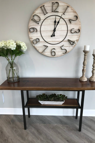 Black Walnut Console Table & Entryway Table live edge