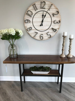 Black Walnut Console Table & Entryway Table live edge