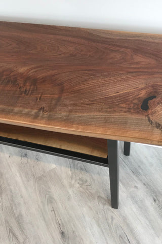 Black Walnut Console Table & Entryway Table live edge