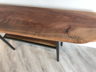 Black Walnut Console Table & Entryway Table live edge