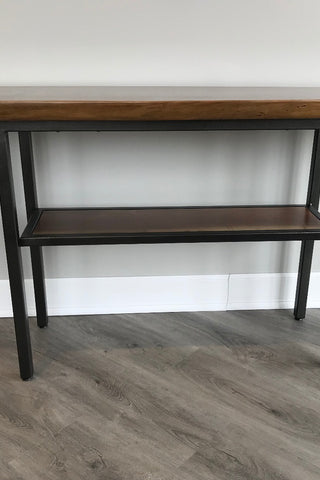 Black Walnut Console Table & Entryway Table live edge