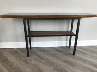 Black Walnut Console Table & Entryway Table live edge