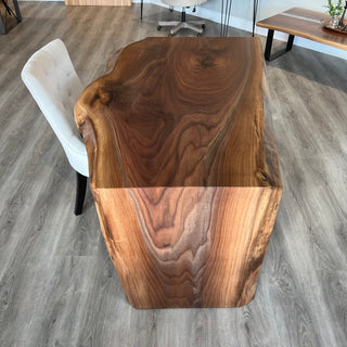 Live Edge Solid Wood Waterfall dining table