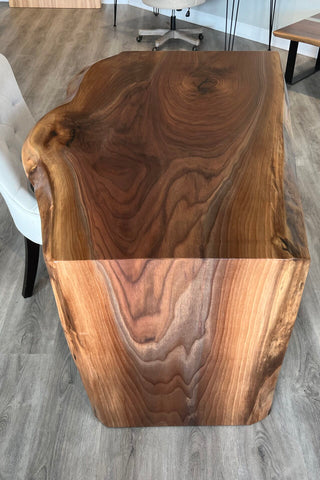 Live Edge Solid Wood Waterfall dining table