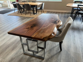 Live Edge Solid Wood Waterfall dining table