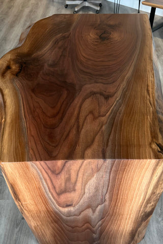 Live Edge Solid Wood Waterfall dining table