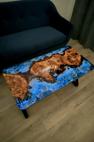 Glow in the Dark Epoxy Resin Table